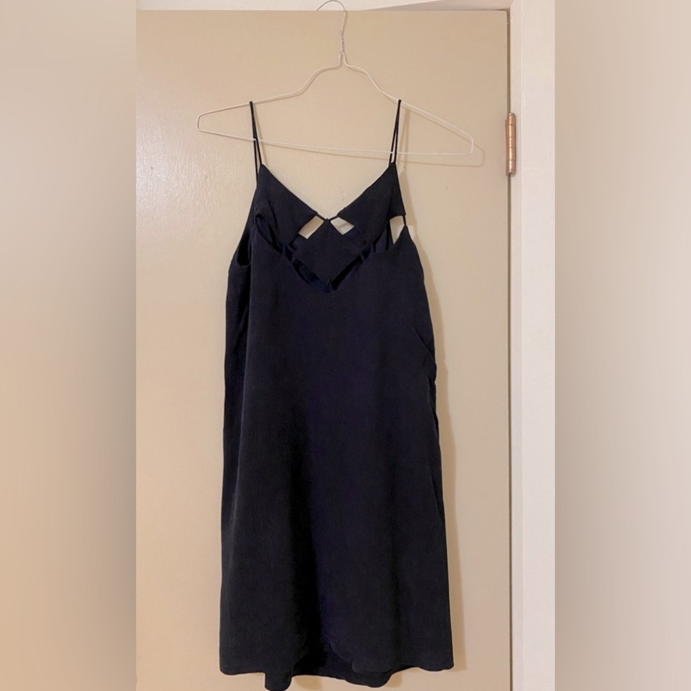 Navy midi dress